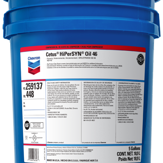 Caltex Cetus Hipersyn Oils 32/46/68 - Dầu máy nén khí tổng hợp
