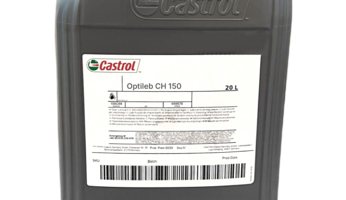 Castrol Optileb™ CH 150 - Dầu bôi xích tổng hợp gốc PAO (ISO VG 150) đạt NSF H1, Kosher và Halal.