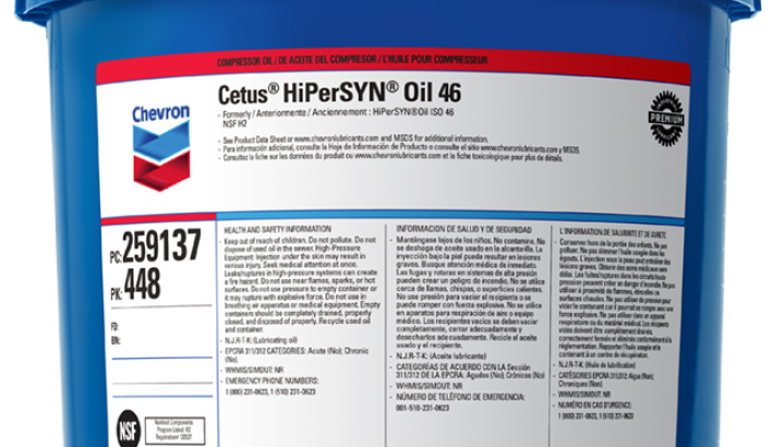 Caltex Cetus Hipersyn Oils 32/46/68 - Dầu máy nén khí tổng hợp