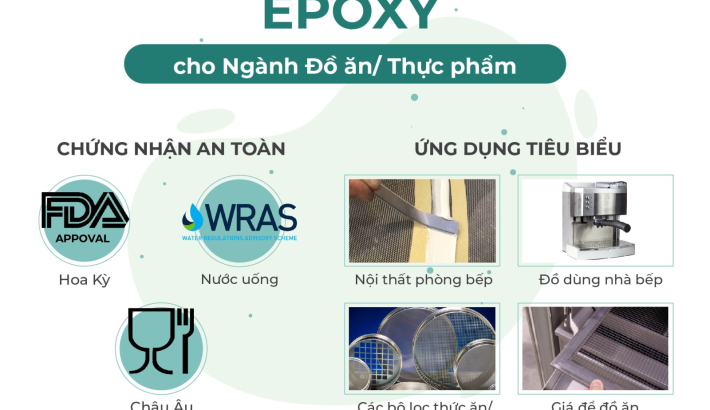 KEO EPOXY CẤP THỰC PHẨM - AN TOÀN VỚI SỨC KHỎE