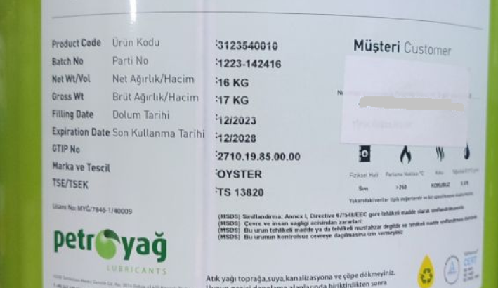 DẦU TRẮNG (White Oil) / DẦU PARAFFIN PETROYAG OYSTER 205