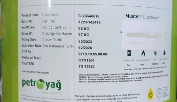 DẦU TRẮNG (White Oil) / DẦU PARAFFIN PETROYAG OYSTER 261 