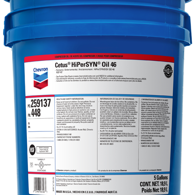 Caltex Cetus Hipersyn Oils 32/46/68 - Dầu máy nén khí tổng hợp
