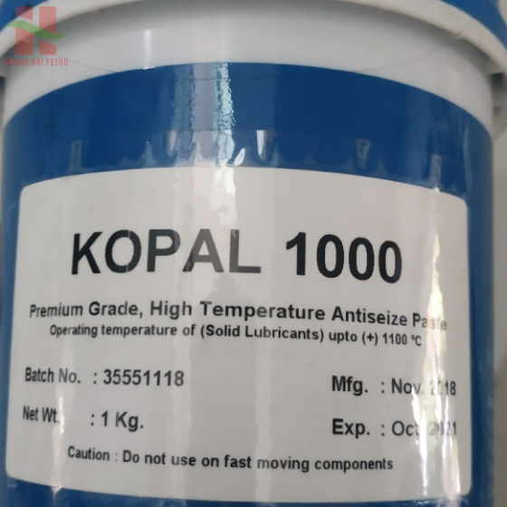 Molygraph Kopal 1000 - Mỡ đồng chịu nhiệt 1100ºC gốc MoS2 + Graphite, chống hàn dính