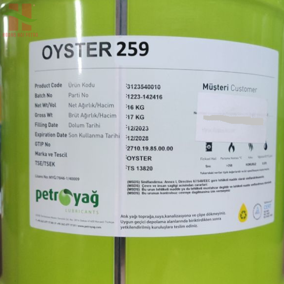 DẦU TRẮNG (White Oil) / DẦU PARAFFIN PETROYAG OYSTER 259 