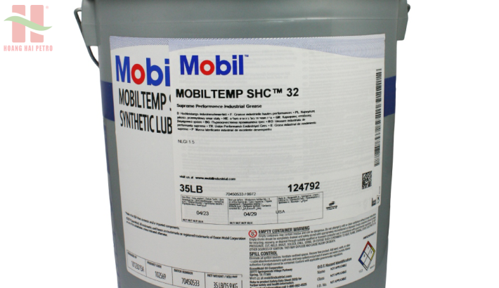 Mobil Mobiltemp SHC 32 - Mỡ bôi trơn ổ trục gốc PAO (ISO VG 32) chịu nhiệt -50º C đến 180º C 