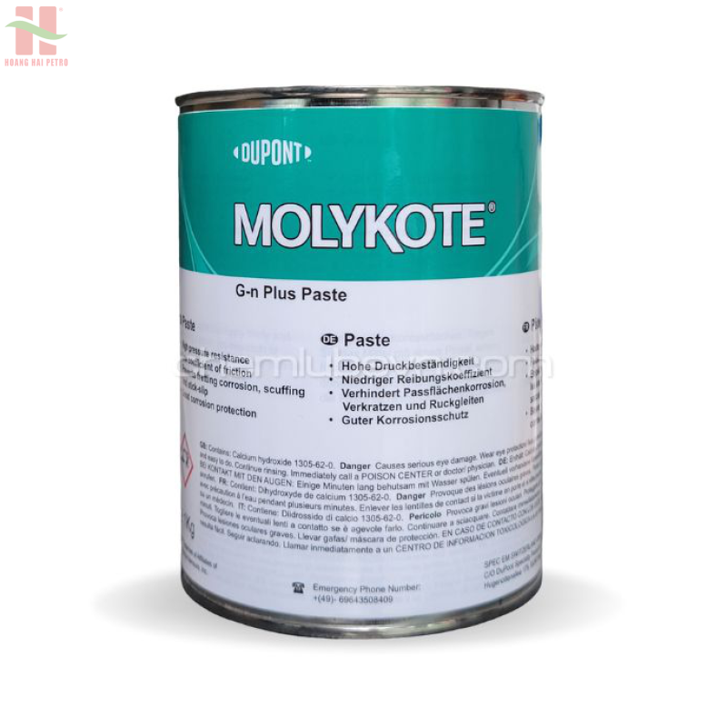 Molykote G-N Plus Solid Lubricant Paste - Mỡ bôi trơn rắn để lắp ráp và chạy thử các bộ phận kim loại.